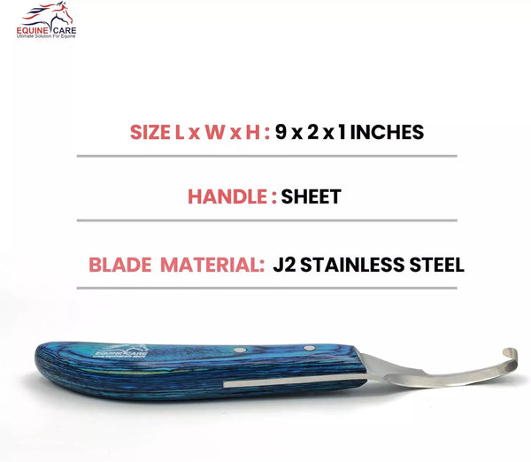 Farrier Double Edge Hoof Knife – J2 Steel specification