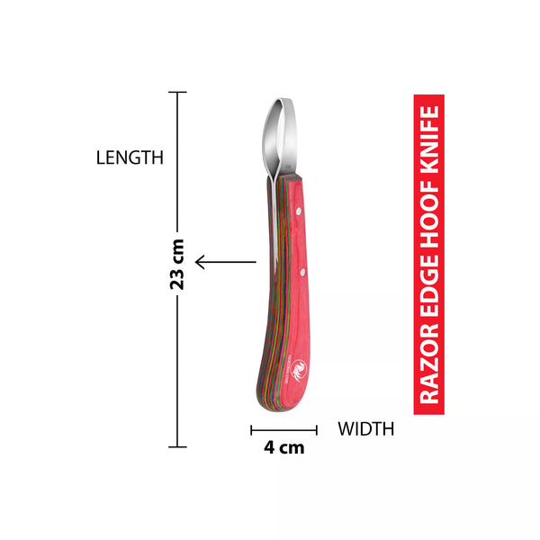 Equine Care Double Edged Steel Loop Hoof Knife Tool - Stainless steel