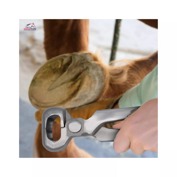 Equine Care 12 Inch Half Round Hoof Nipper - Chrome Vanadium Steel Farrier Tool
