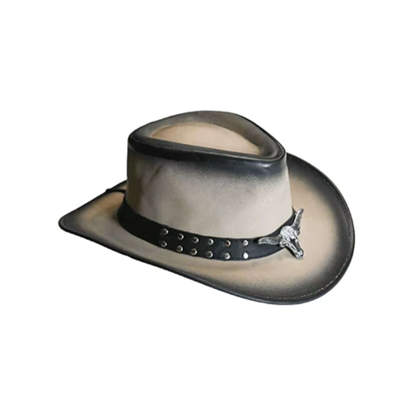Long Horn Leather Cowboy Hat