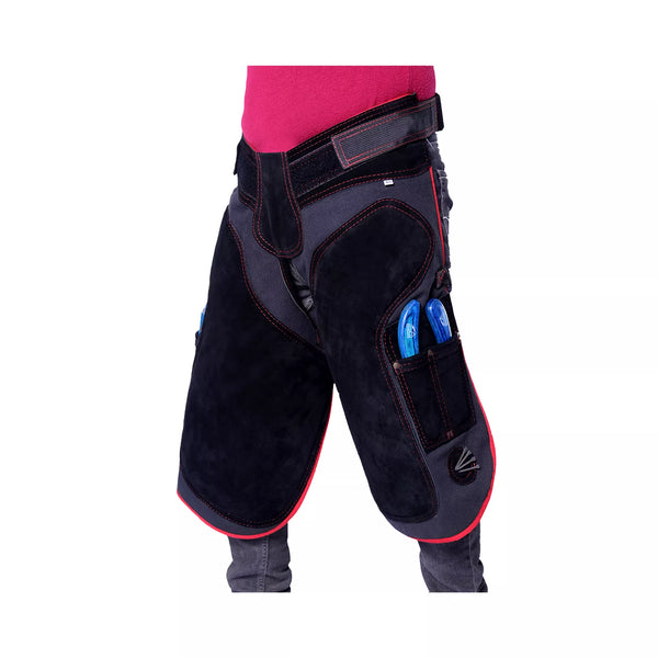 Equine Care Pro Artisan Farrier Apron - Black with Red Piping