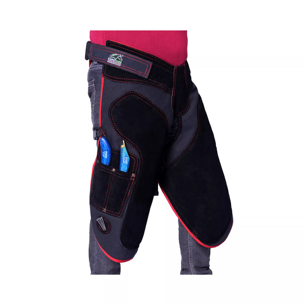 Equine Care Pro Artisan Farrier Apron - Black with Red Piping