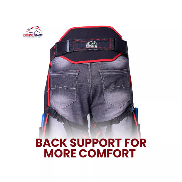 Equine Care Pro Artisan Farrier Apron - Black with Red Piping