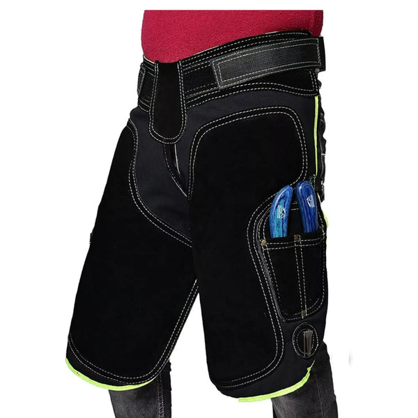 A breathable women’s farrier apron featuring a 23-inch ergonomic cut, magnetic nail holders, and knife pockets