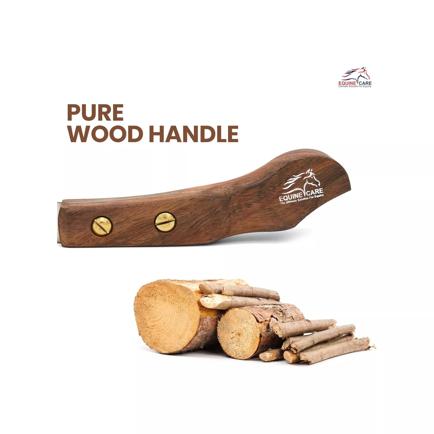 Wooden Farrier Hoof Knife curved blade